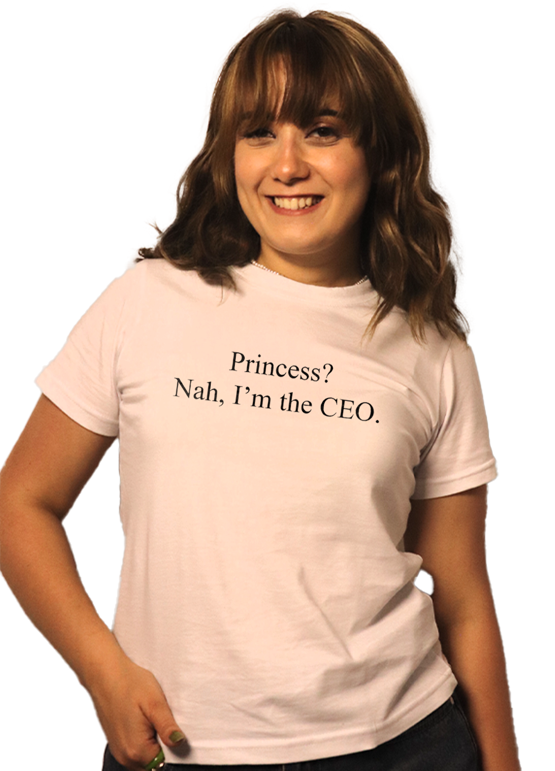 Princess, Nah I Am The Ceo - Baby Tee Beyaz Premium
