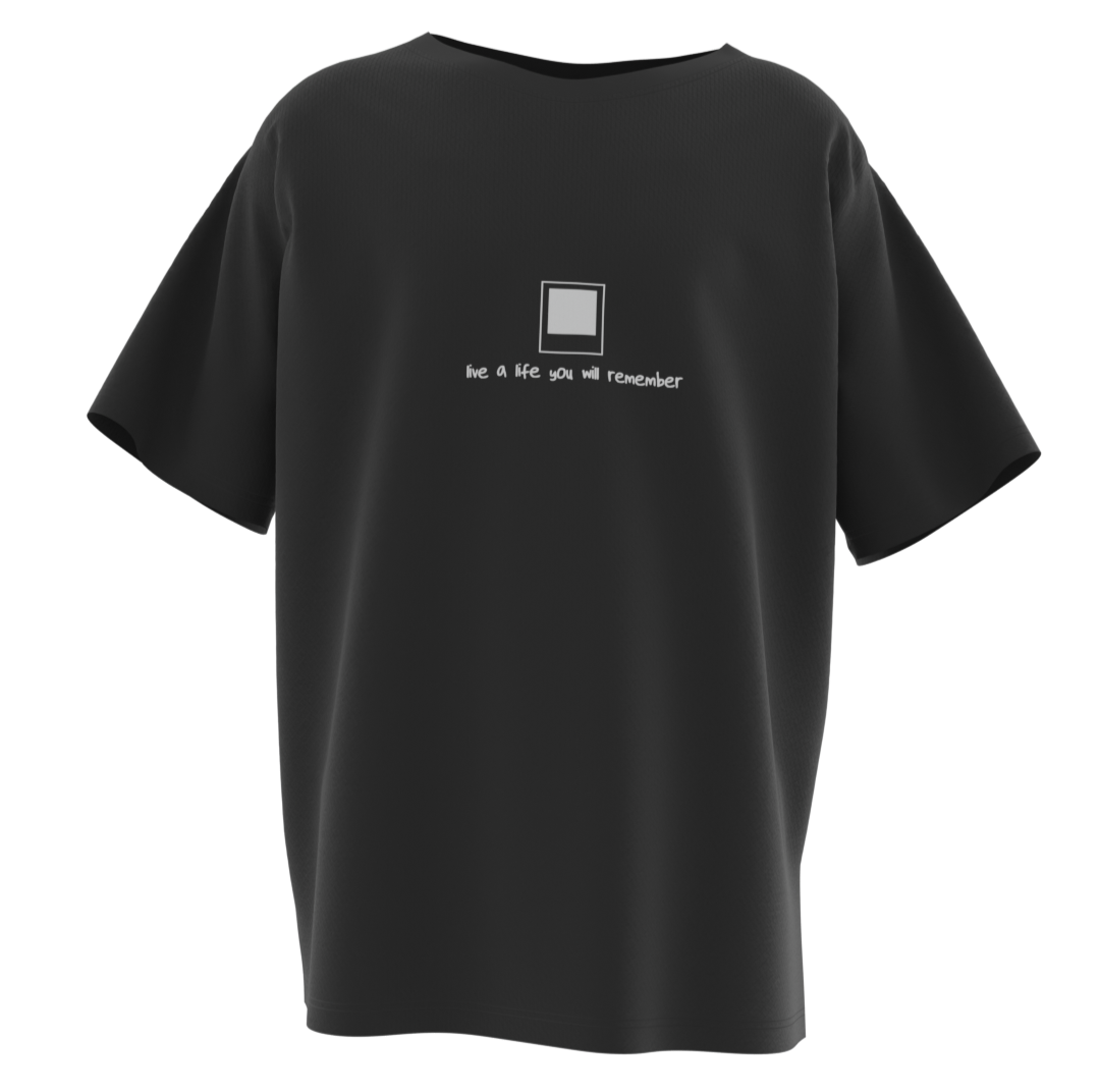 Loco Wear siyah oversize baskılı rahat erkek t-shirt